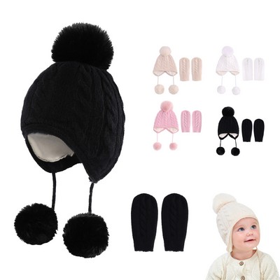 Frozen Winter Hat and Kids Gloves Sets for Ages 1-4