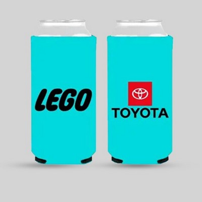 Tough Solid Foam-Slim Full Color Imprint with Solid Color Background 12 Oz