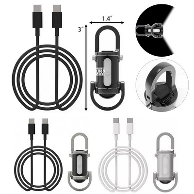 Tiny Rechargeable LED Keychain Torch with Hanging Hook