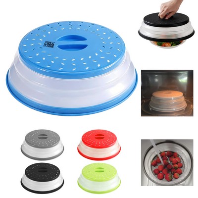 Collapsible Microwave Splatter Cover with Vent