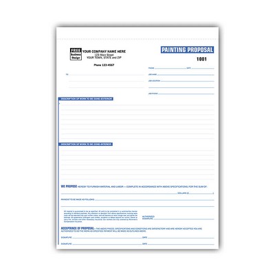 Painting Proposal Forms (3-part)