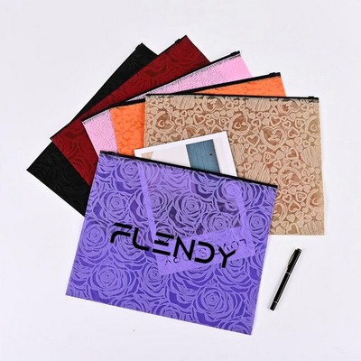 Colorful Waterproof Non-Woven Document Storage Bags W/ Zipper