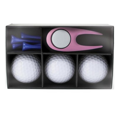 Golf Essentials Combo Box — Golf Ball, Divot Tool & Tees