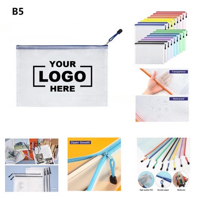 Clear Waterproof Zip Pouch Bag