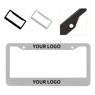 Aluminum License Plate Frame Two Hole Straight Bottom