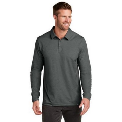TravisMathew Oceanside Heather Long Sleeve Polo
