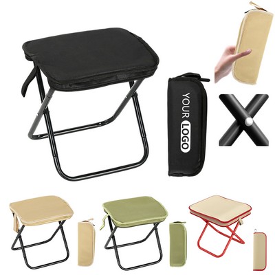 Portable Folding Stool With Zipper Bag