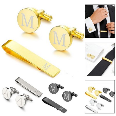 Cufflinks & Tie Clip Set – Formal Men's Accessory Set