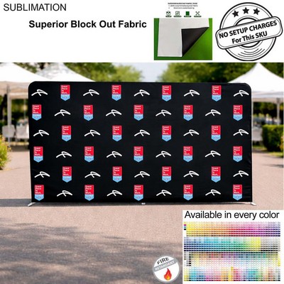 15'W x 8'H EuroFit Tension Fabric Straight Wall Kit, Double Sided Graphics, Superior Blockout Fabric
