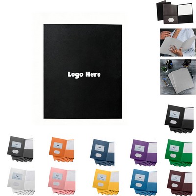 Two-Pocket Textured Paper File Folder