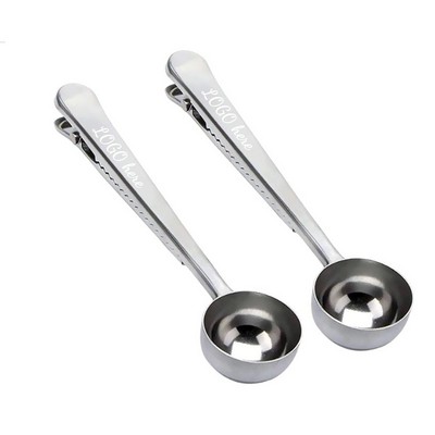 Coffee Scoop Clip Stainless Steel Tablespoon Coffee Spoon