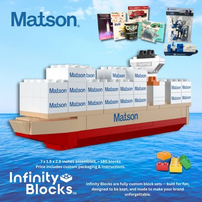 Infinity Blocks - 7" Custom Container Ship