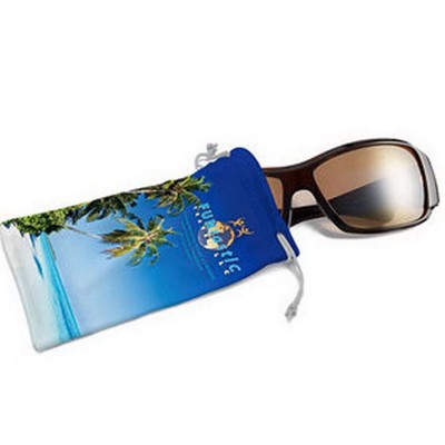 4" x 8" Microfiber Drawstring Pouch - Full Color Wrap