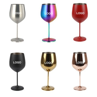 Stainless Steel Tall Glass Goblet 18 Oz