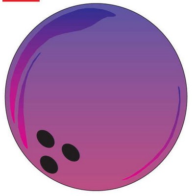 Purple Bowling Ball Acrylic Coaster w/Felt Back