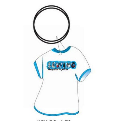 Sewing Slogan T Shirt Key Chain w/Mirrored Back (4 Square Inch)