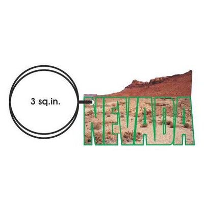 Nevada Desert Key Chain w/Clear Mirrored Back (3 Square Inch)
