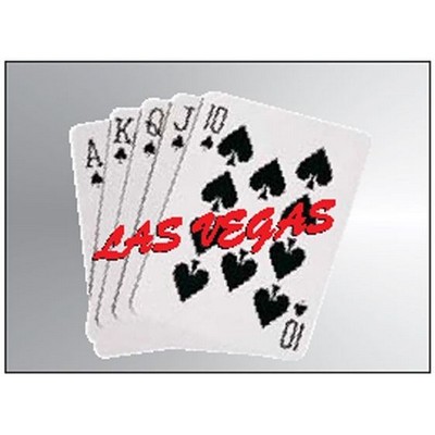 Spades Royal Flush Rectangle Badge w/ Bar Pin (2"x3")