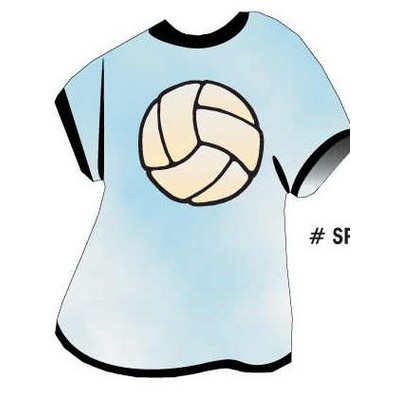 Volleyball T-Shirt Acrylic Coaster w/Felt Back