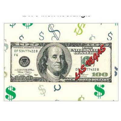 Las Vegas $100 Bill Rectangle Metal Photo Magnet (2"x3")