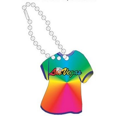 Las Vegas w/ Royal Flush T Shirt Key Chain w/ Black Back (4 Square Inch)