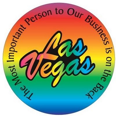 Las Vegas (Stacked) Photo Hand Mirror (2½" Diameter)