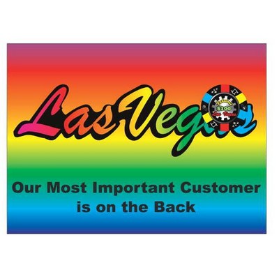 Las Vegas w/Poker Chip Photo Hand Mirror (2½"x3½")