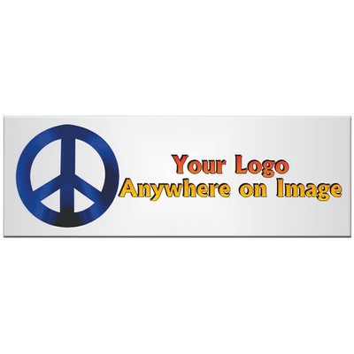 Peace Sign Panoramic Metal Photo Magnet (1 5/8"x4 5/8")
