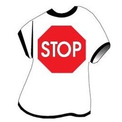 Stop Sign T-Shirt Lapel Pin