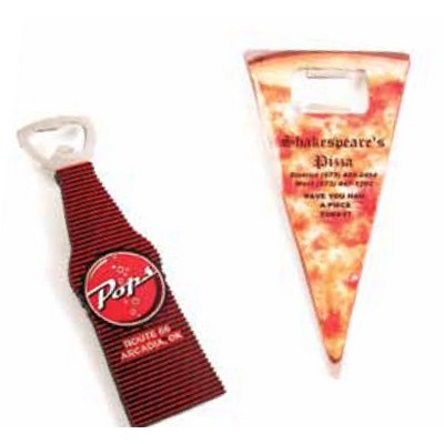 5"x1 3/8" Custom Bottle Opener w/ Magnet