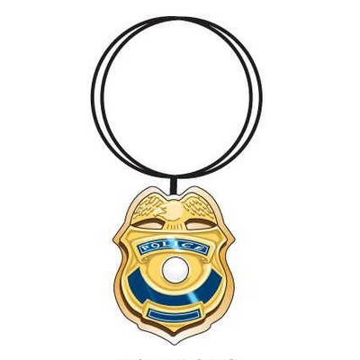 Police Badge Executive Key Chain w/Mirrored Back (4 Square Inch)