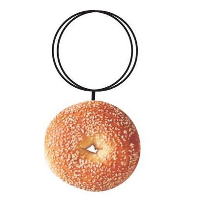 Sesame Bagel Executive Key Chain w/Mirrored Back (4 Square Inch)