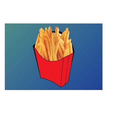 French Fries Rectangle Badge w/ Bar Pin (2"x3")