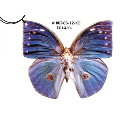 Blue Butterfly Keychain w/Mirrored Back (12 Square Inch)