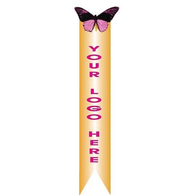 Black & Purple Butterfly Bookmark w/ Black Back