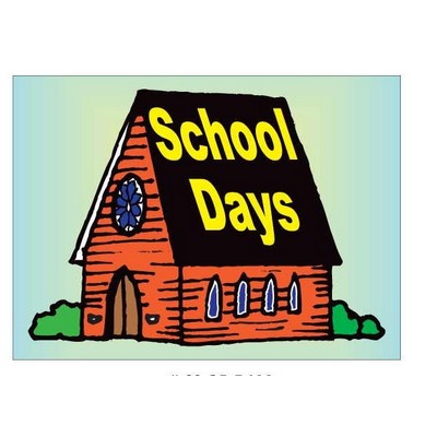 School Days House Metal Photo Magnet (2 1/2"x3 1/2")