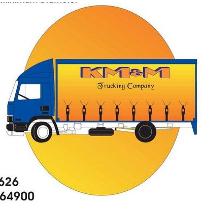 Commercial Truck Acrylic Coaster w/Felt Back