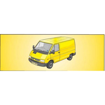 Yellow Panel Van Panoramic Badge w/ Bar Pin