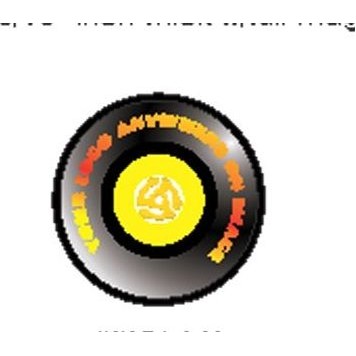 Rpm Record Promotional Magnet w/ Strip Magnet (8 Square Inch)