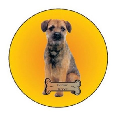 Border Terrier Dog Round Metal Photo Magnet (2 1/2")