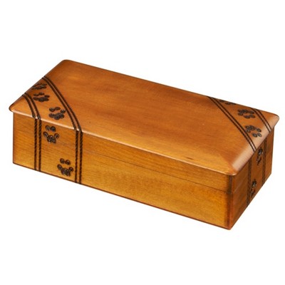 Light Brown Paw Print Box (9"x5 1/8"x2 1/4")