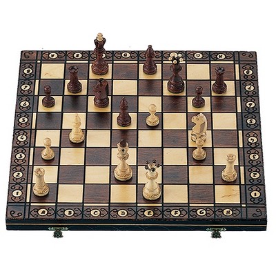 Chess Set In Brown Box (16 1/2"x8 1/4"x2")