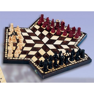 Chess For Three In Brown Box (19"x20")