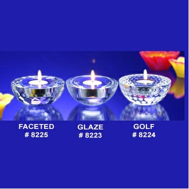 Faceted Crystal Candle Holder