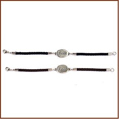 Affirmation Stone Leatherette Bracelet