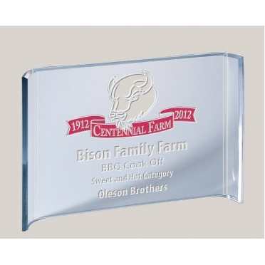 Crescent Clear Acrylic Award (5" x 7" x 0.25")