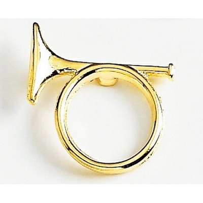 French Horn Marken Design Cast Lapel Pin (Up to 7/8")