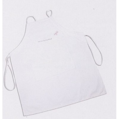 Poly Cotton Twill Self Strap Apron w/ 2 Pockets