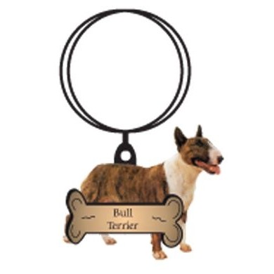 Bull Terrier Keychain w/Mirrored Back (10 Square Inch)