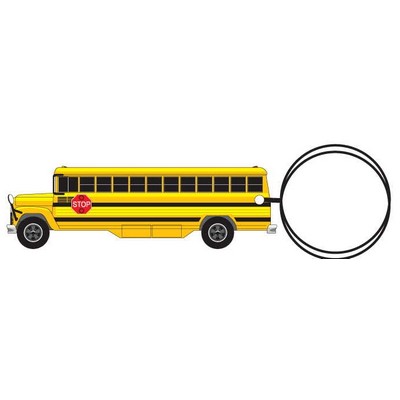 School Bus Executive Keychain w/Mirrored Back (10 Square Inch)